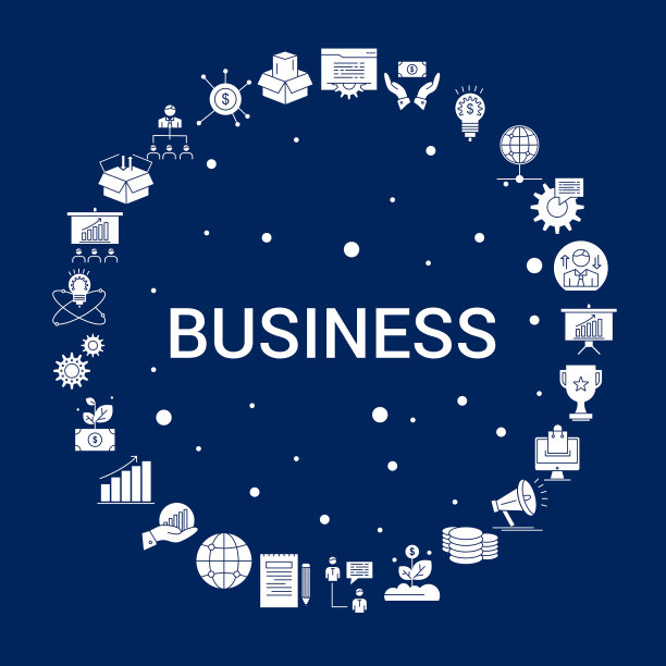 创意商业图标背景图片下载