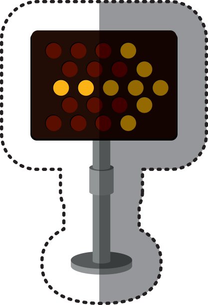 虚线贴纸路标指向右箭头图片下载