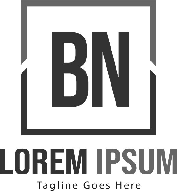 BN字母logo设计（创意现代风格）图片下载
