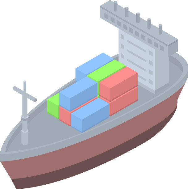 集装箱油轮图标等距式图片下载