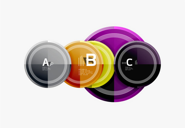 圆形几何抽象背景模板图片下载