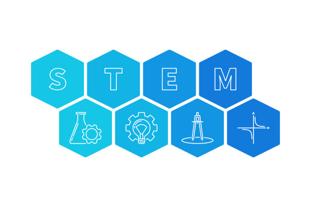 Stem - science and math六边形图片下载