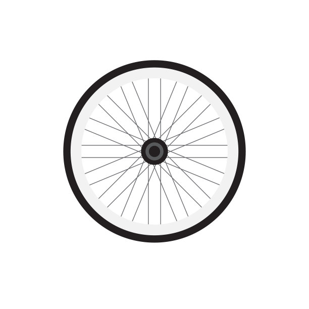 平面卡通图标自行车车轮图片下载
