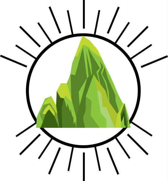 大山孤立的图标图片下载