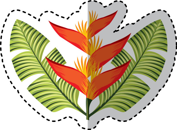 异国情调和热带花卉图标图片下载