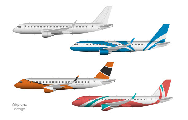 飞机设计侧视图平面图片下载