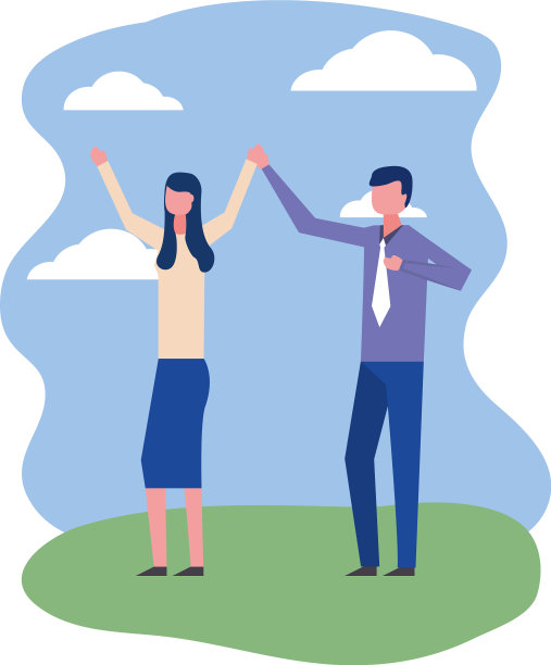 商业情侣在风景中跳舞图片下载