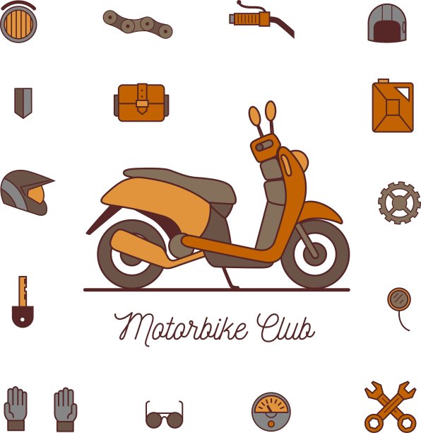 摩托车图标图片下载