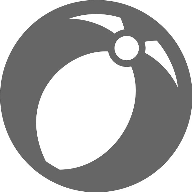 沙滩球轮廓图标夏季假期图片下载
