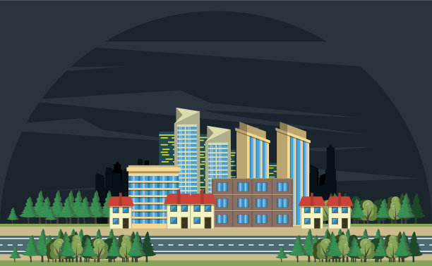 城市建筑以城市景观为风景线图片下载