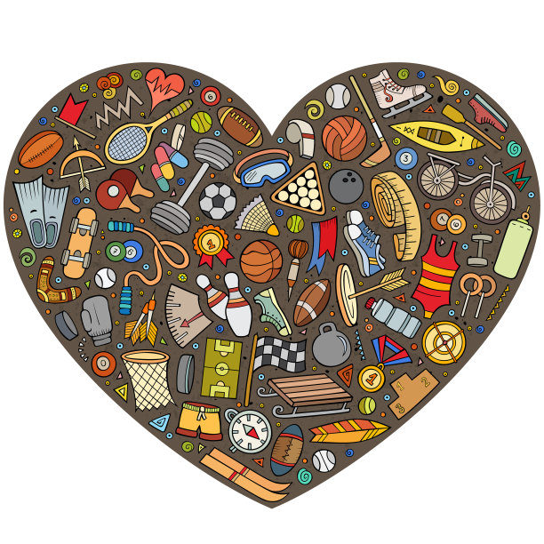 手绘一套运动卡通涂鸦图片下载