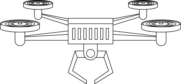 无人机遥控卡通黑色和图片下载