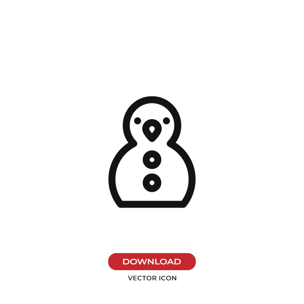 雪人图标圣诞节标志图片下载