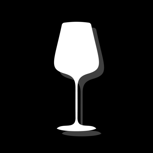 葡萄酒或香槟玻璃杯扁平图标图片下载