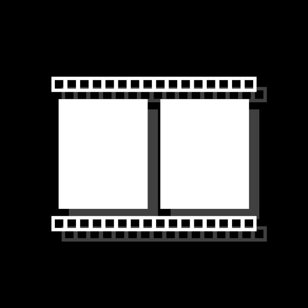 胶片框图标平坦图片下载