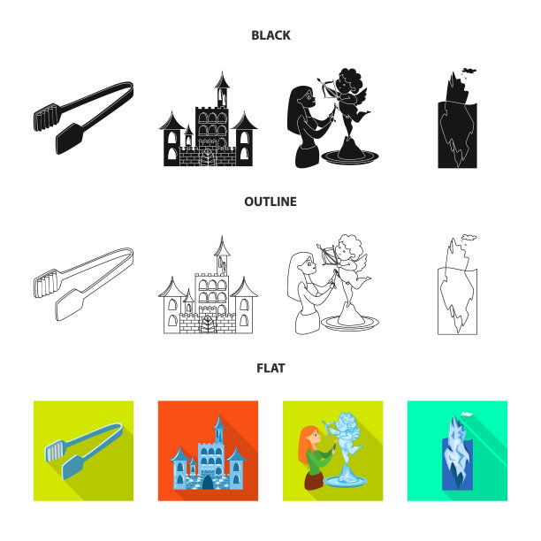 的孤立对象纹理和冻结符号集图片下载