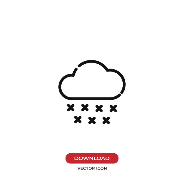 云与雨滴的图标图片下载