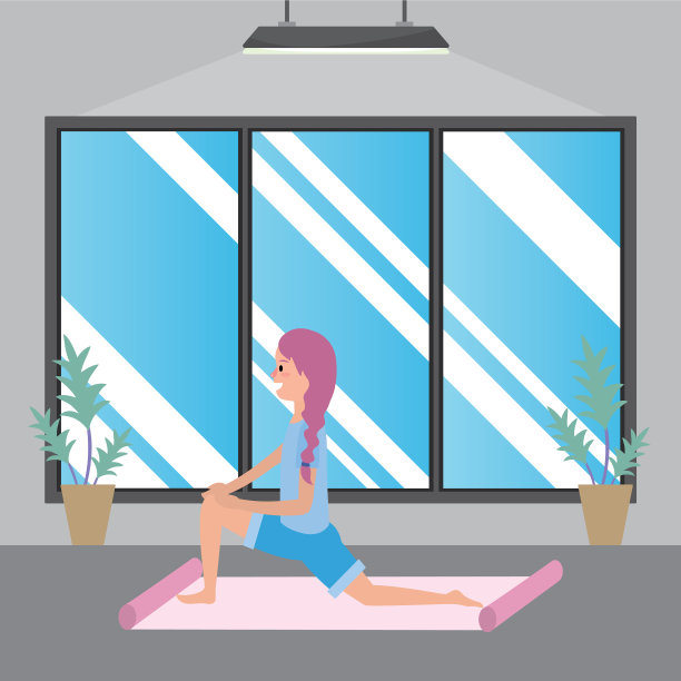 健身女性练习瑜伽图片下载