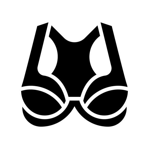 胸罩或胸罩坚固的风格图标图片下载