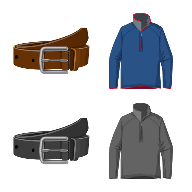 孤立对象人和服装标志集图片下载