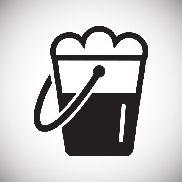 湿清洗图标上的白色背景图形图片下载