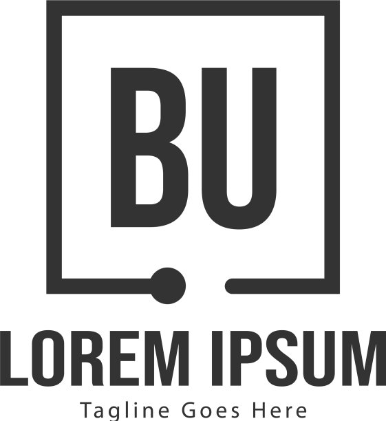 BU字母Logo设计：创意现代风格图片下载