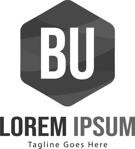 BU字母Logo设计：创意现代风格图片下载