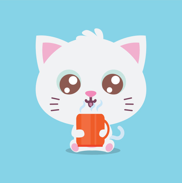 性格猫与咖啡收藏图片下载