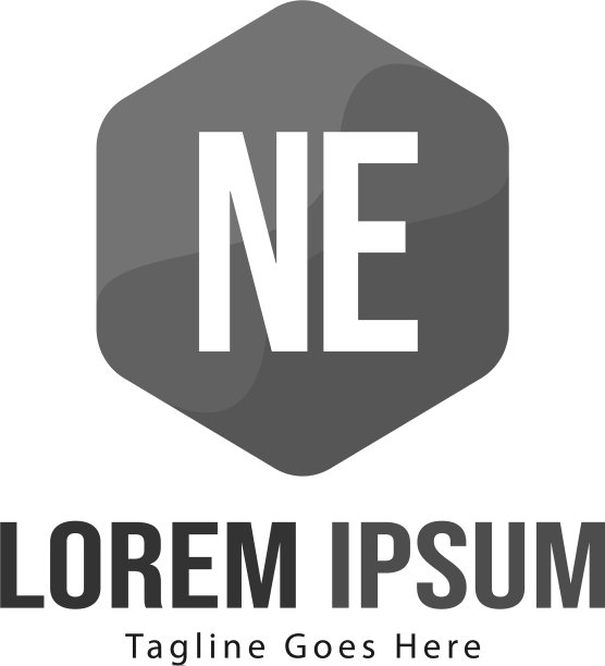现代框架NE字母logo模板图片下载