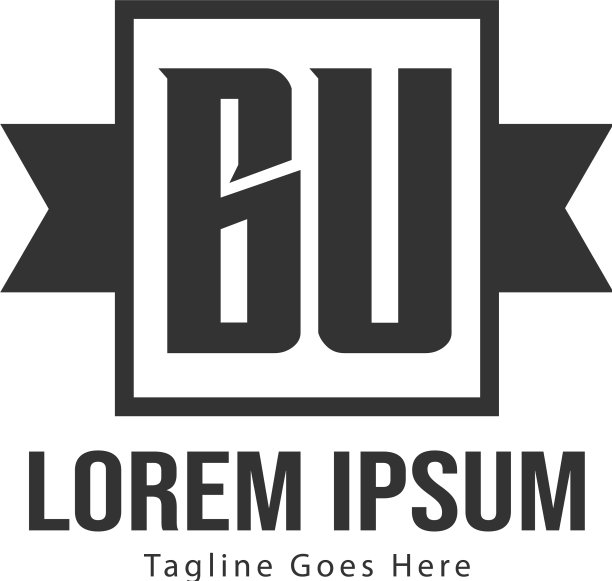 BU字母Logo设计：创意现代风格图片下载