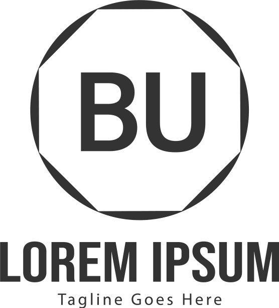 BU字母Logo设计：创意现代风格图片下载