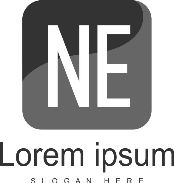 现代框架NE字母logo模板图片下载