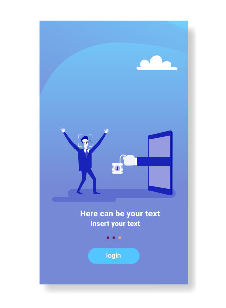一名商人正在进行面部识别图片下载