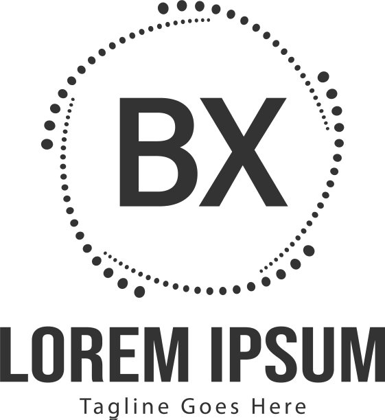 BX字母标志设计，创意现代图片下载