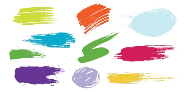 Grunge手绘笔触设置图片下载