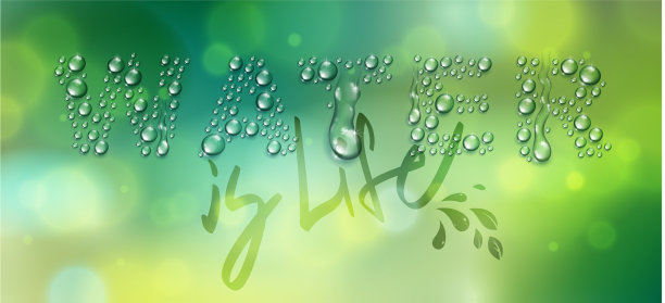 水是用现实的水来设计的生活话语图片下载
