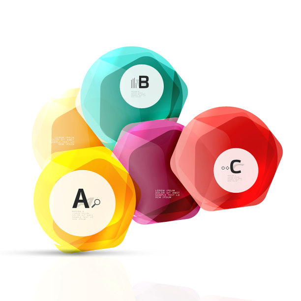 玻璃彩色六角形光泽塑料六角形图片下载