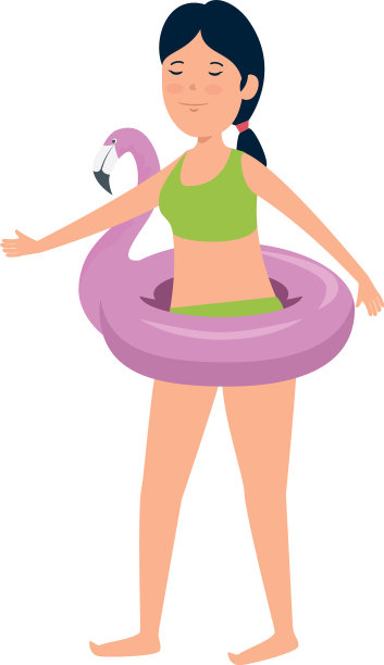 快乐的年轻女孩，佛兰芒浮动的性格图片下载