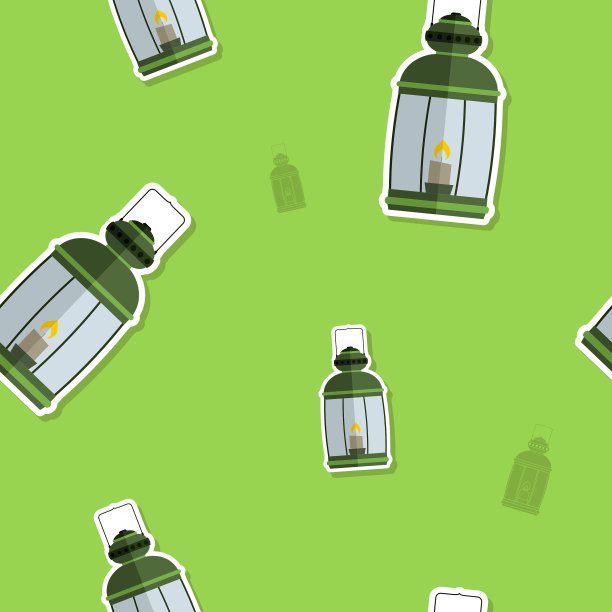 无缝花灯图案图片下载