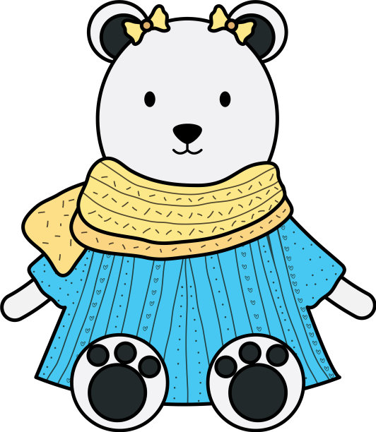 可爱的雌性北极熊，幼稚的性格图片下载