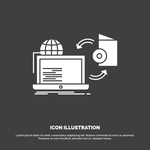 光盘在线游戏发行发行图标字形图片下载