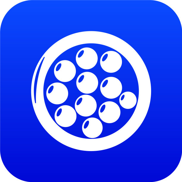 粉扑图标蓝色图片下载