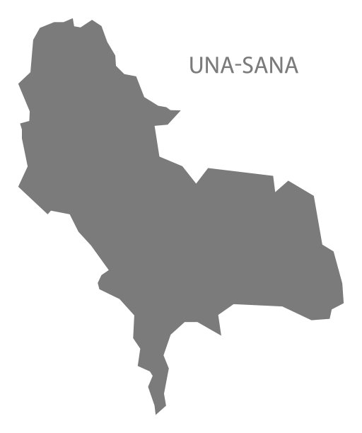 波斯尼亚和黑塞哥维那地图（灰色）图片下载