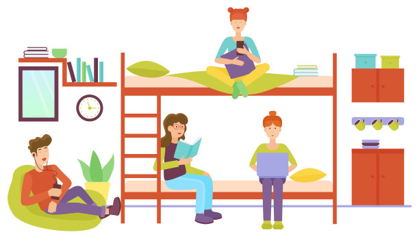 一男三女合住一间宿舍图片下载