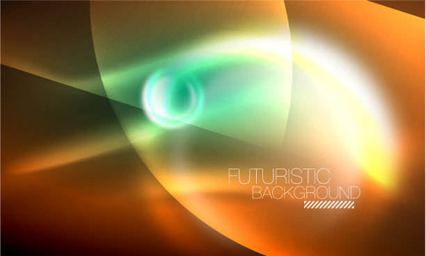 发光的霓虹灯圈抽象背景图片下载