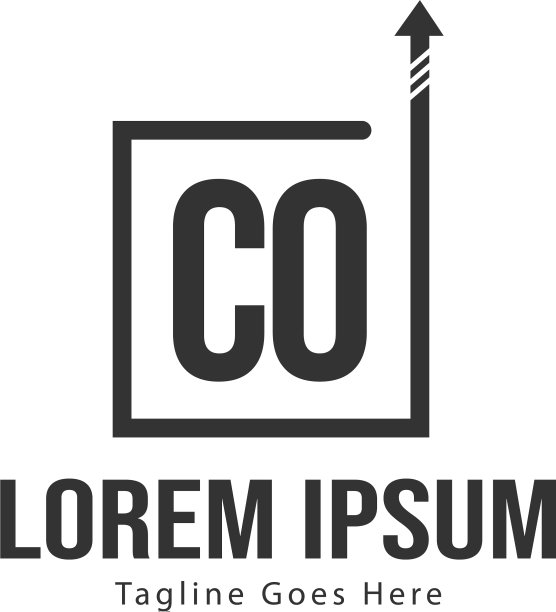 现代框架CO首字母Logo模板图片下载
