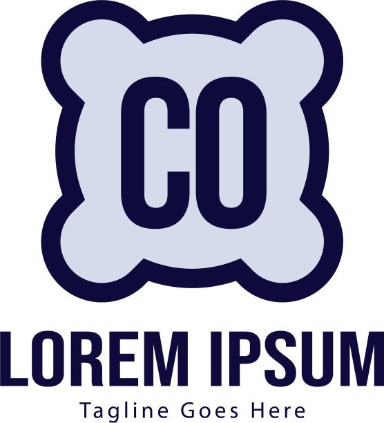 现代框架CO首字母Logo模板图片下载