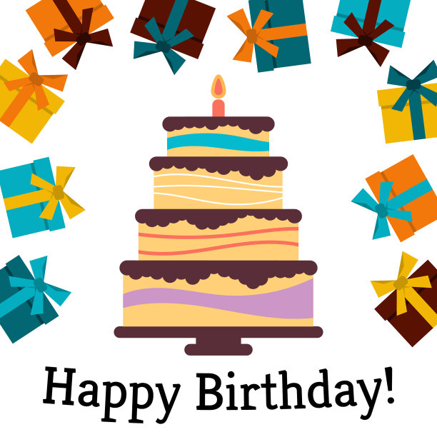 贺卡与甜蛋糕图片下载