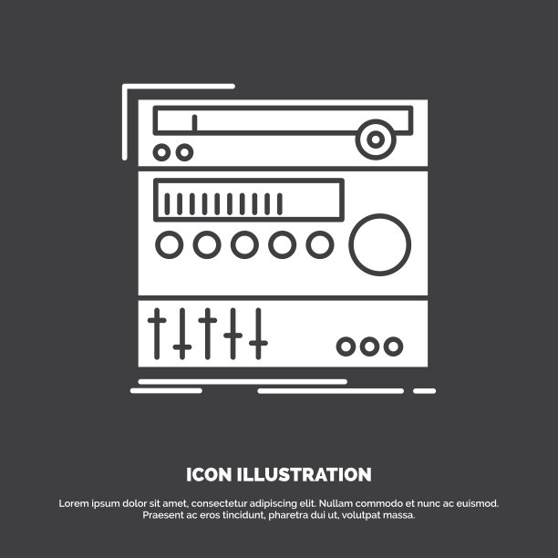 机架组件模块声音演播室图标字形图片下载