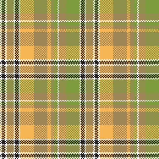 绿色黄色织物像素纹理无缝图案图片下载